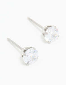 Surgical Stainless Steel 5MM Cubic Zirconia Piercing Stud