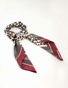 Multi: Leopard Border Fabric Scarf