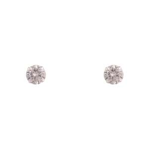 Cubic Zirconia Sterling Silver 3 Carat Earrings