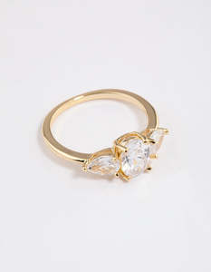 Engagement Rings: Gold Plated Oval Enchanting Ring