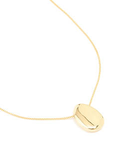 Long Necklaces: Gold Plated Pebble Long Toggle Necklace