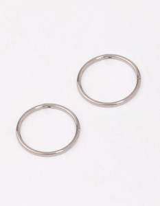 Titanium Fine Sleeper Earrings 10mm