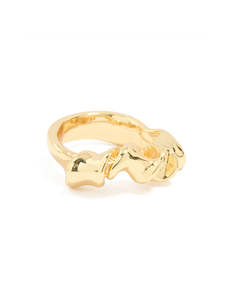 Fashion Rings: Gold Plated Swirl Twist Ring