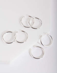 Body Jewelry: Silver Mini Faux Body Jewellery Rings