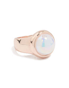 Rose Gold: Rose Gold Pearl Statement Ring