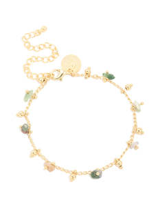 Gold Plated Semi Precious Stones Bracelet