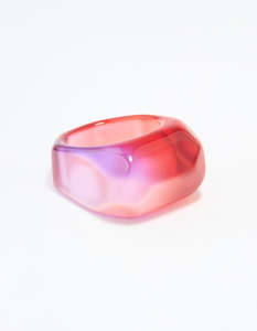Pink & Purple Marbled Chunky Ring