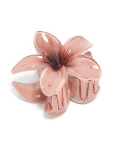 Neutrals: Brown Frangipani Flower Hair Claw Clip