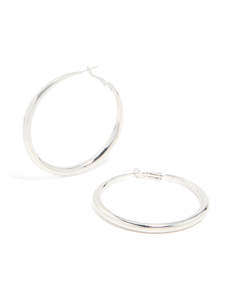 Silver Fashion: Silver Dome Hoop Earrings