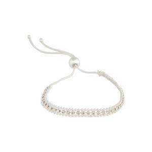 Silver Diamante Toggle Tennis Bracelet