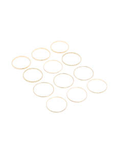 Bangles: Gold Textured Bangles 12-Pack