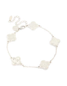 Mens Waterproof Stainless Steel Classic Clover Chain Bracelet