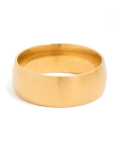 Bands: Mens Waterproof Gold Plated Stainless Steel Band Ring