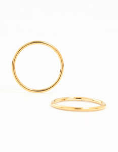 Gold Plated Surgical Steel Medium Sleeper Earrings 12 mm