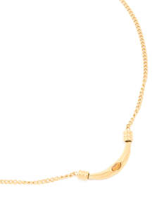 Waterproof Gold Plated Stainless Steel Tiger's Eye Bar Necklace