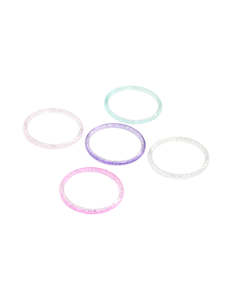 Kids Glitter Acrylic 5-Pack Bracelets