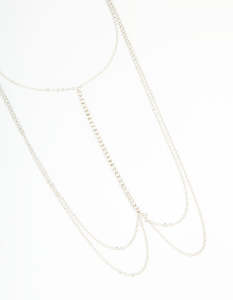Silver Cubic Zirconia Body Chain