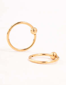 Statement Earrings: Gold Plated Surgical Steel Bull Clicker Ring