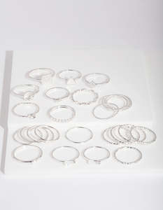 Silver Fashion: Silver Diacut Ring 26-Pack