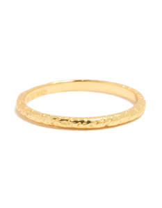 Sterling Silver Rings: Gold Plated Sterling Silver Molten Ring