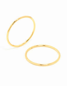 Gold Plated Surgical Steel Sleeper Earrings 16 MM