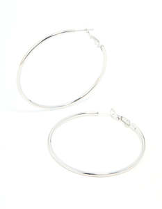 Surgical Steel Earrings: Surgical Steel Hoop Earrings 50 MM