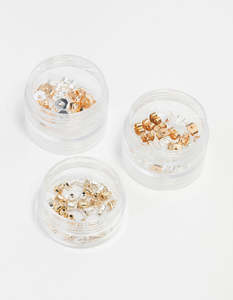 Earring Backings: Mixed Gold & Silver 3 Tubs Earring Backs