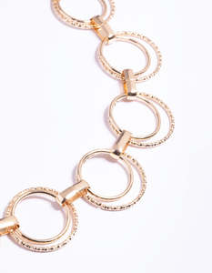 Gold Double Circle Link Belt
