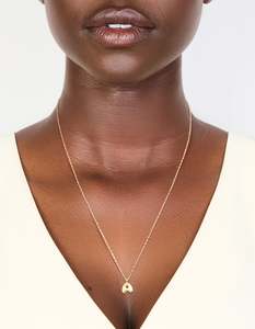 Sterling Silver Necklaces: Gold Plated Sterling Silver Bubble Letter A Necklace