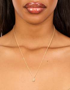 Gold Plated Sterling Silver Bubble Letter J Necklace