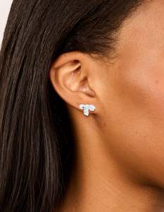 Sterling Silver Earrings: Sterling Silver Flower Petal Stud Earrings