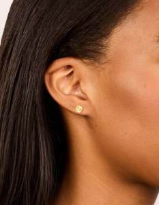 Gold Plated Sterling Silver Ball Stud Earrings