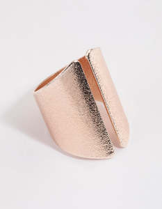Rose Gold: Rose Gold Open Shield Ring