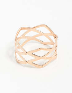 Rose Gold: Rose Gold Multi Cross Over Ring