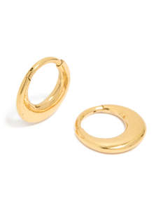Gold Plated Surgical Seamless Graduating Hoop Earrings