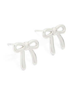 Statement Earrings: Waterproof Stainless Steel Enamel Bow Earrings Made From Stainless Steel