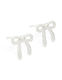 Waterproof Stainless Steel Enamel Bow Earrings Made From Stainless Steel