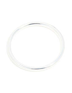 Silver Smooth Thick Bangle