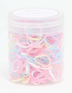 Multi: Pastel Elastic Hair Ties 350-Pack