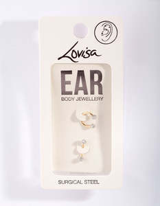 Surgical Steel Earrings: Surgical Steel Gold Horseshoe Earring Pack