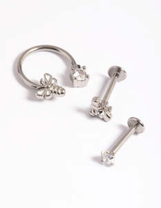 Surgical Steel Earrings: Surgical Steel Bee Stud Earring Pack