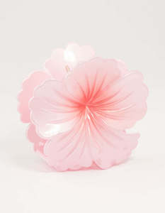 Pink: Pink Ombre Hibiscus Claw Clip