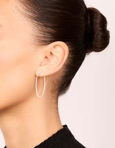 Surgical Steel Fine Hoop Earrings 40 MM