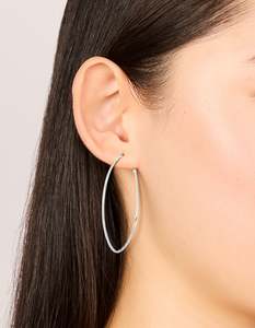 Surgical Steel Fine Hoop Earrings 50 MM