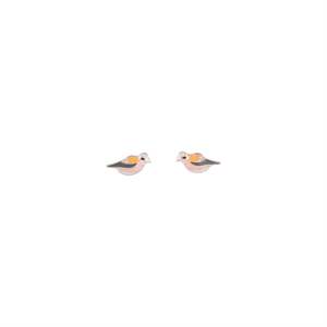 Rose Gold Earrings: Rose Gold Multi Coloured Bird Earrings