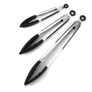 BBQ Tools, Smashers & Brushes: PureQ "Tong Trio" 3pc H'Duty BBQ Tong Set