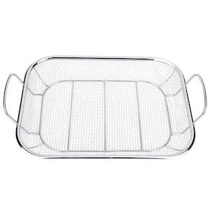 BBQ - Grill Accessories: PureQ Multi Purpose Fine Mesh S'Steel BBQ Grill Basket