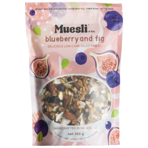 Breakfast Foods: Low Carb Paleo Blueberry and Fig Muesli 350g