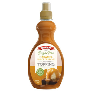 Toppings Syrups: Sugar Free Caramel Dulce De Leche Topping 355ml