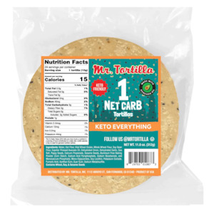 1 Net Carb Keto EVERYTHING Tortillas (24) - 240g